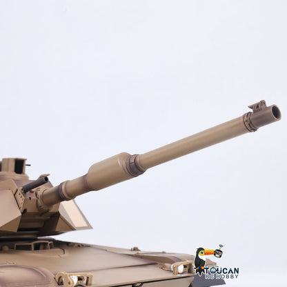 TOUCAN RC HOBBY Heng Long 1/16 RC Main Battle Tank Abrams M1A2 Metal Chassis Wheels Steel Gearbox Turret 360 Rotation Barrel Recoil Elevation Battery