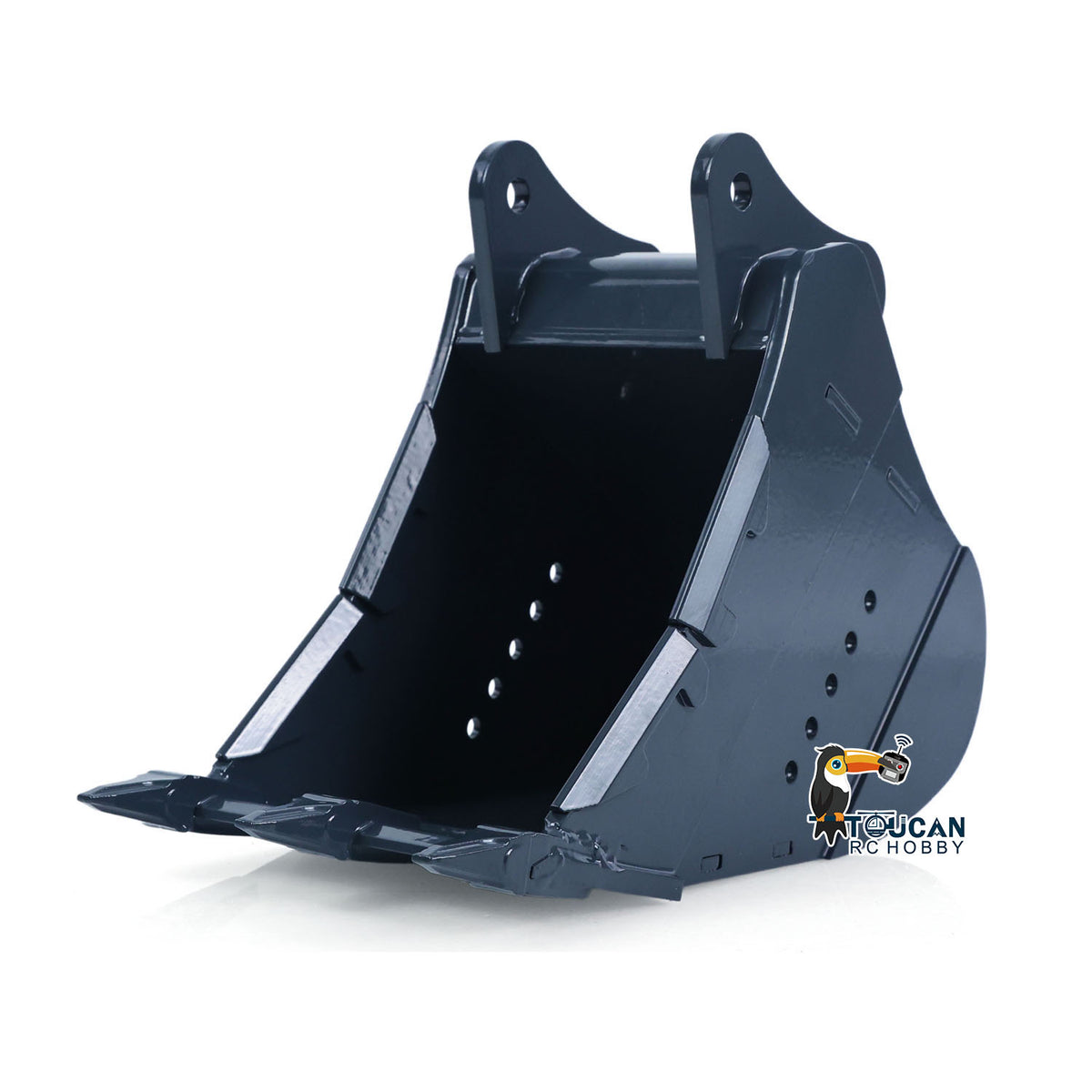 TOUCAN RC HOBBY  Metal Grading/Trapezoidal/Narrow Toothless/Toothed/Rake/Grille Bucket for 1/12 Hydraulic Remote Control Tracked Excavator C395 LR976 E650 RC Digger Model Construction Vehicle