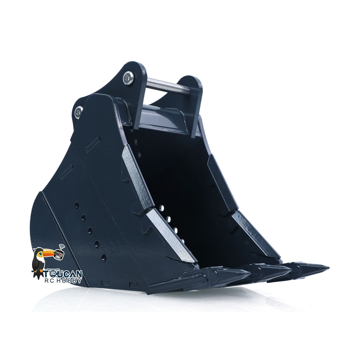 TOUCAN RC HOBBY  Metal Grading/Trapezoidal/Narrow Toothless/Toothed/Rake/Grille Bucket for 1/12 Hydraulic Remote Control Tracked Excavator C395 LR976 E650 RC Digger Model Construction Vehicle