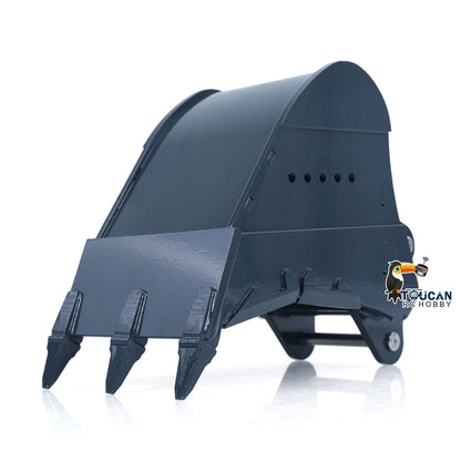 TOUCAN RC HOBBY  Metal Grading/Trapezoidal/Narrow Toothless/Toothed/Rake/Grille Bucket for 1/12 Hydraulic Remote Control Tracked Excavator C395 LR976 E650 RC Digger Model Construction Vehicle