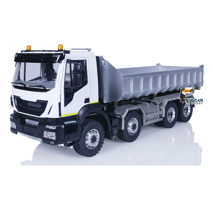 TOUCAN RC HOBBY LESU Metal 8x8 Hydraulic RC Dumper Truck 1/14 Ready To Run Remote Control Emulated Car Hobby Models Assembled Painted