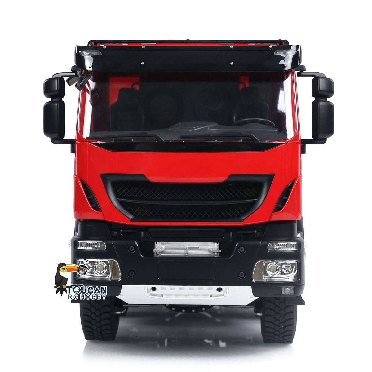 TOUCAN RC HOBBY MODO 1/14 8x8 Metal Hydraulic RC Dump Truck Remote Control Tipper Car Sound Lights Assembled Painted Model ESC Motor Servo