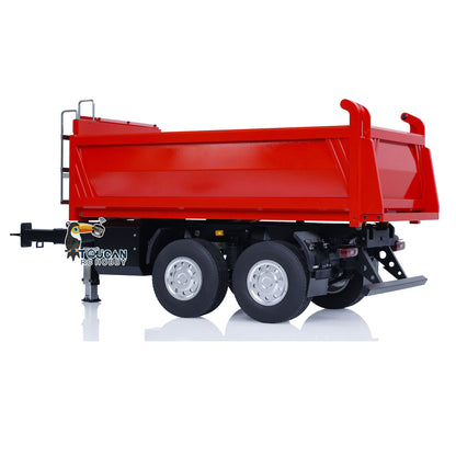 TOUCAN RC HOBBY LESU A0051-C 1/14 Metal Full Dump Trailer 2-Axle Heavy Haul Transport Vehicle Electric Landing Legs LED Lights for RC Tractor Truck DIY Models for Model Enthusiast