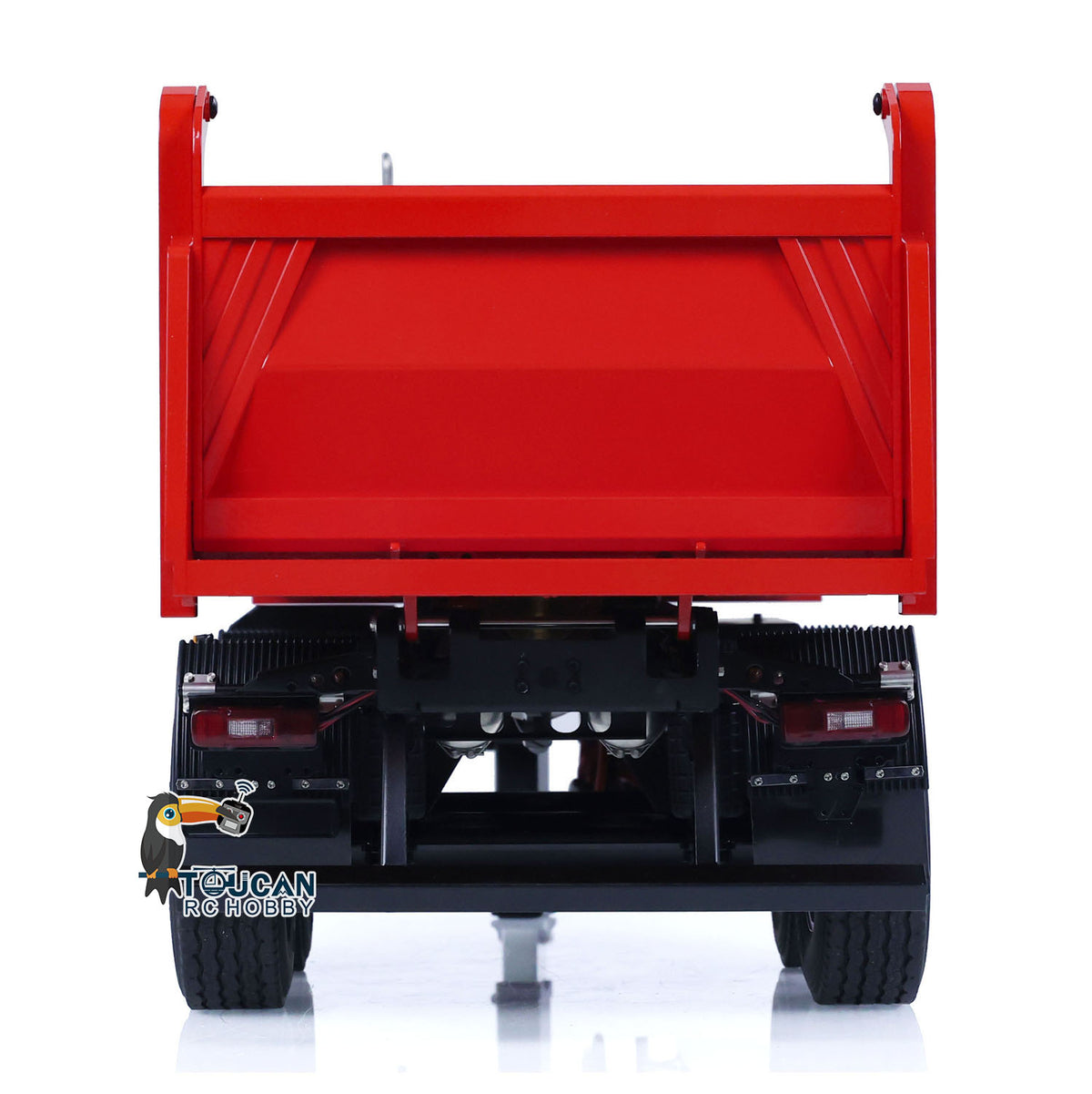 TOUCAN RC HOBBY LESU A0051-C 1/14 Metal Full Dump Trailer 2-Axle Heavy Haul Transport Vehicle Electric Landing Legs LED Lights for RC Tractor Truck DIY Models for Model Enthusiast