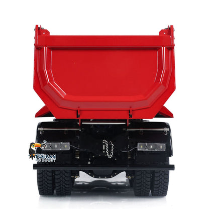 TOUCAN RC HOBBY MODO 1/14 8x8 Metal Hydraulic RC Dump Truck Remote Control Tipper Car Sound Lights Assembled Painted Model ESC Motor Servo