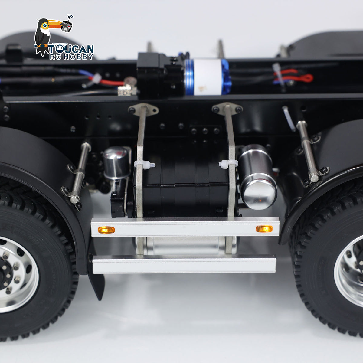 TOUCAN RC HOBBY MODO 1/14 8x8 Metal Hydraulic RC Dump Truck Remote Control Tipper Car Sound Lights Assembled Painted Model ESC Motor Servo