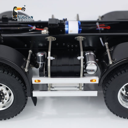 TOUCAN RC HOBBY MODO 1/14 8x8 Metal Hydraulic RC Dump Truck Remote Control Tipper Car Sound Lights Assembled Painted Model ESC Motor Servo