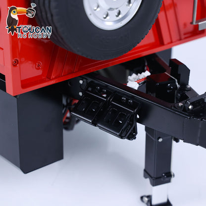 TOUCAN RC HOBBY LESU A0051-C 1/14 Metal Full Dump Trailer 2-Axle Heavy Haul Transport Vehicle Electric Landing Legs LED Lights for RC Tractor Truck DIY Models for Model Enthusiast