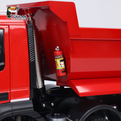 TOUCAN RC HOBBY MODO 1/14 8x8 Metal Hydraulic RC Dump Truck Remote Control Tipper Car Sound Lights Assembled Painted Model ESC Motor Servo