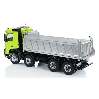 TOUCAN RC HOBBY LESU 1/14 RTR RC Hydraulic Dump Truck FMX Cabin 8X8 Metal Chassis Dumper Assembled and Painted Light Sound System FS I6S