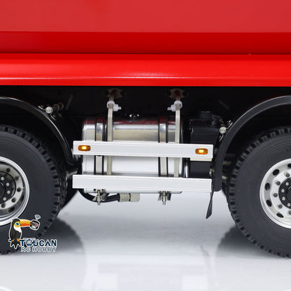 TOUCAN RC HOBBY MODO 1/14 8x8 Metal Hydraulic RC Dump Truck Remote Control Tipper Car Sound Lights Assembled Painted Model ESC Motor Servo