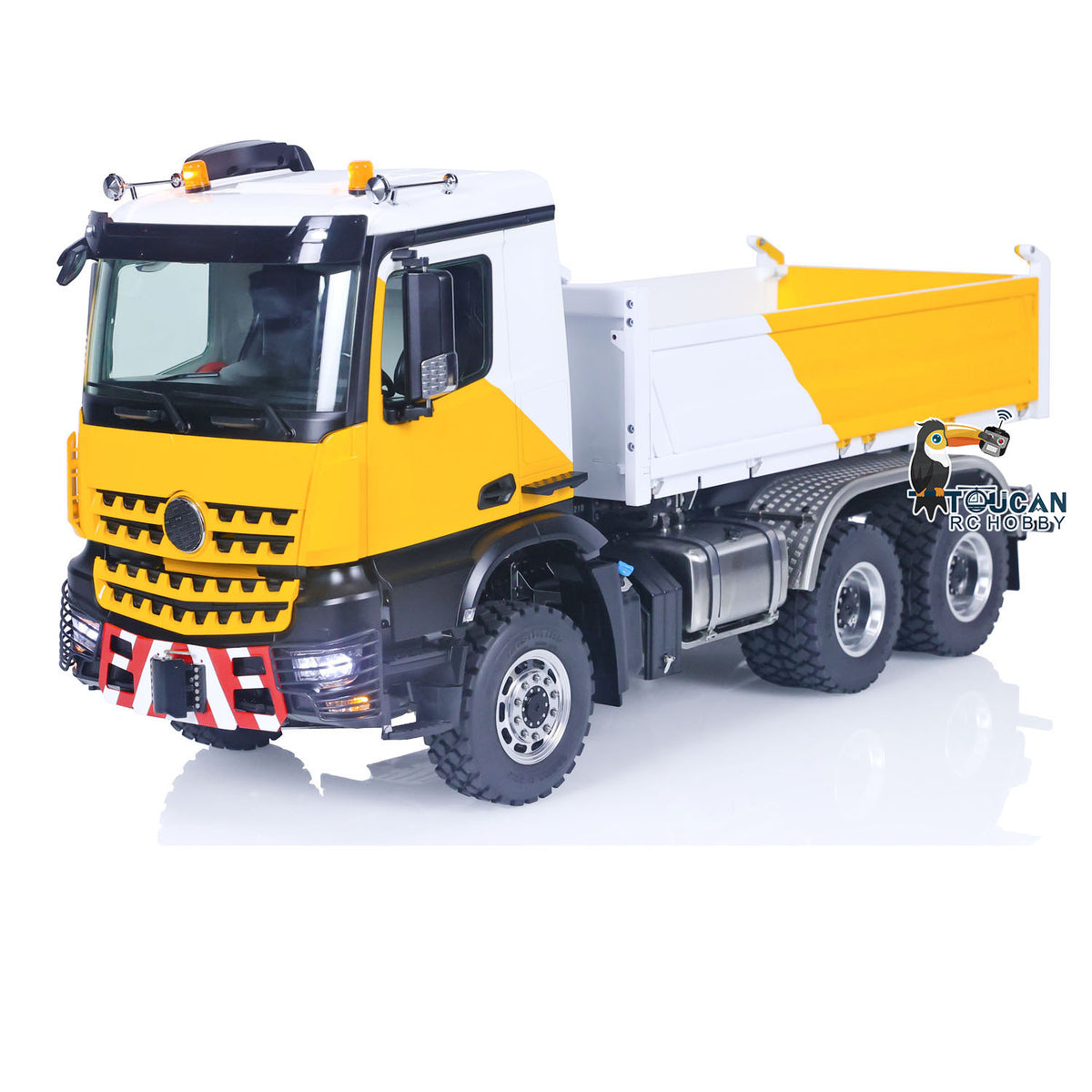 TOUCAN RC HOBBY LESU K3363 Cabin 1/14 Metal 6x6 RC Hydraulic Dump Truck Model FlySky I6S Radio Controller 3 Speed Transmission Differential Lock for Club Events