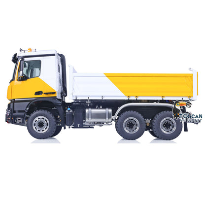TOUCAN RC HOBBY LESU K3363 Cabin 1/14 Metal 6x6 RC Hydraulic Dump Truck Model FlySky I6S Radio Controller 3 Speed Transmission Differential Lock for Club Events