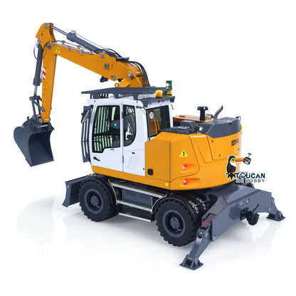 TOUCAN RC HOBBY US Stock CUT RC Hobby 1/14 RC Hydraulic Wheeled Excavator LR914 -3Arms 8CH Valve Metal RTR