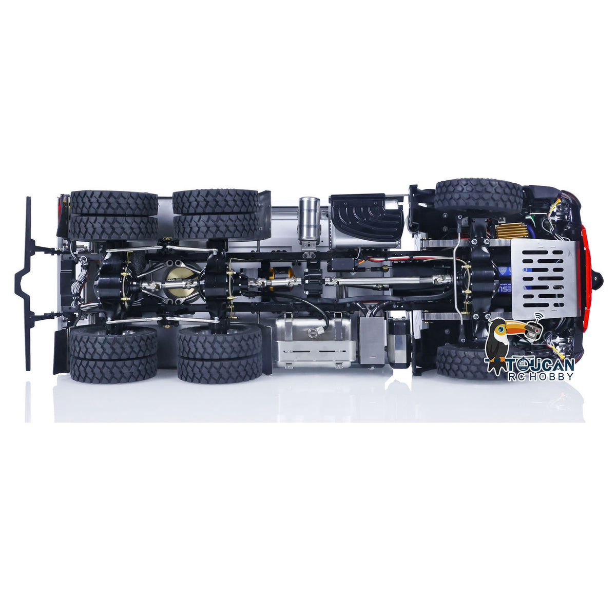TOUCAN RC HOBBY LESU K3363 Cabin 1/14 Metal 6x6 RC Hydraulic Dump Truck Model FlySky I6S Radio Controller 3 Speed Transmission Differential Lock for Club Events