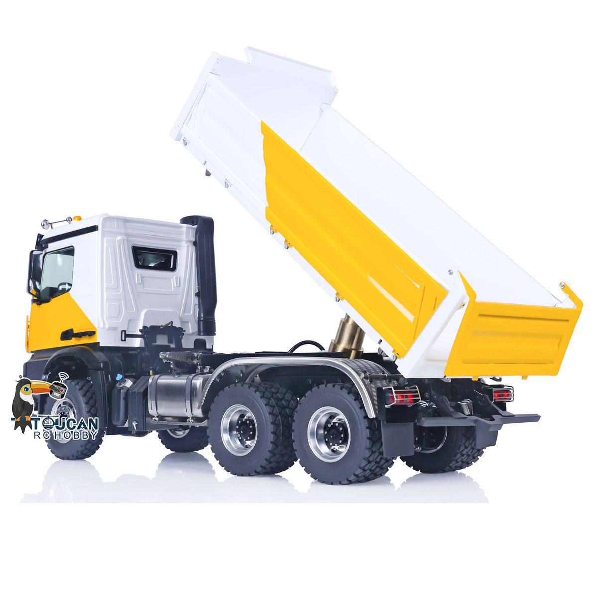 TOUCAN RC HOBBY LESU K3363 Cabin 1/14 Metal 6x6 RC Hydraulic Dump Truck Model FlySky I6S Radio Controller 3 Speed Transmission Differential Lock for Club Events