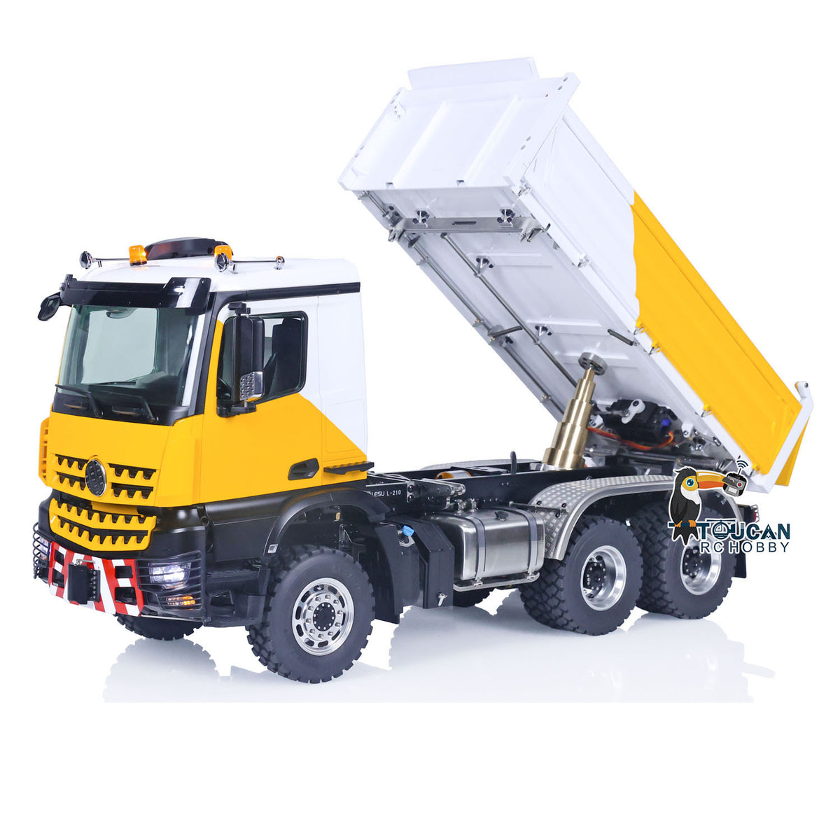 TOUCAN RC HOBBY LESU K3363 Cabin 1/14 Metal 6x6 RC Hydraulic Dump Truck Model FlySky I6S Radio Controller 3 Speed Transmission Differential Lock for Club Events