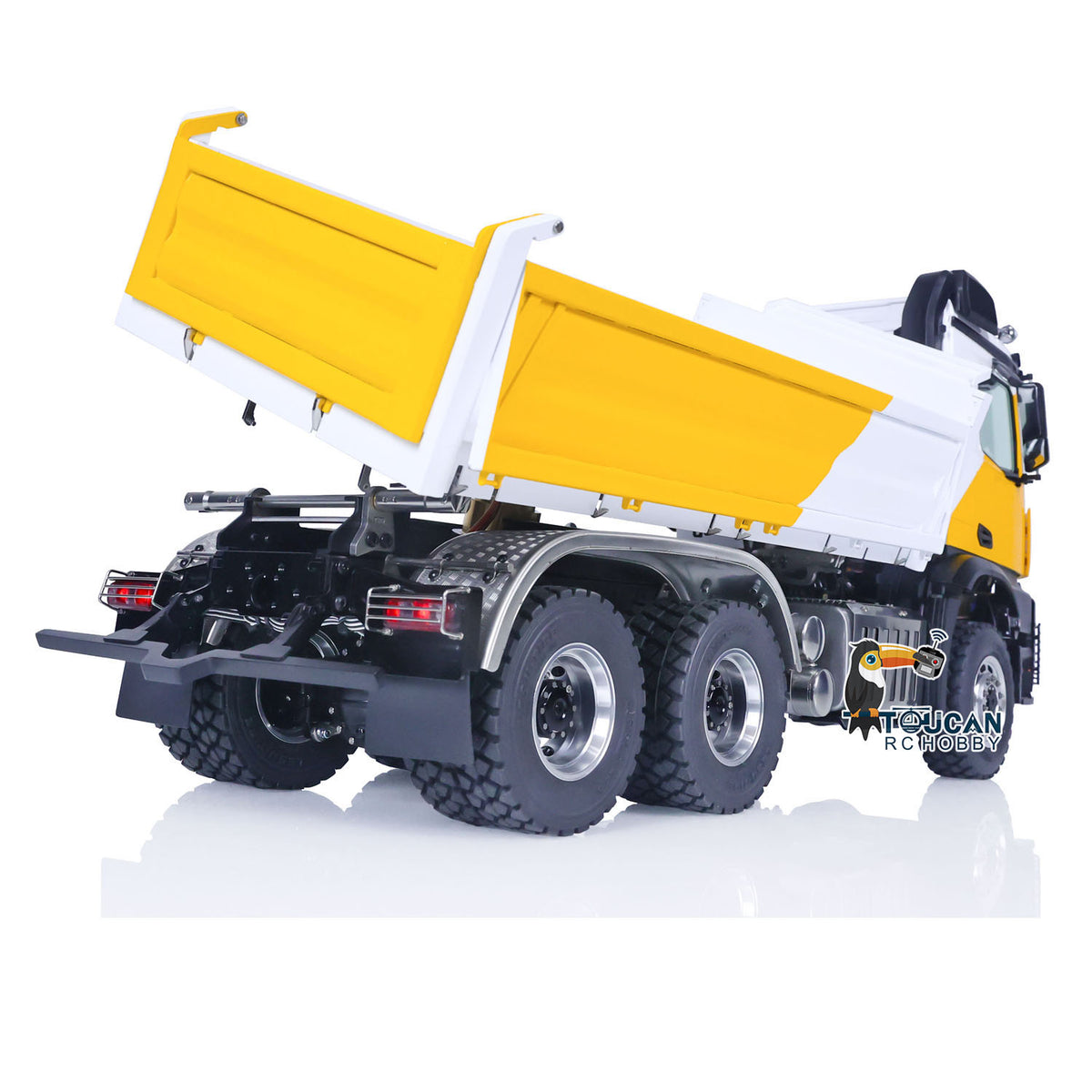 TOUCAN RC HOBBY LESU K3363 Cabin 1/14 Metal 6x6 RC Hydraulic Dump Truck Model FlySky I6S Radio Controller 3 Speed Transmission Differential Lock for Club Events