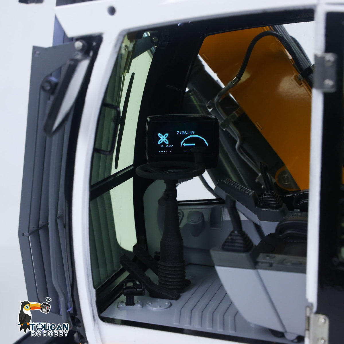 TOUCAN RC HOBBY US Stock CUT RC Hobby 1/14 RC Hydraulic Wheeled Excavator LR914 -3Arms 8CH Valve Metal RTR