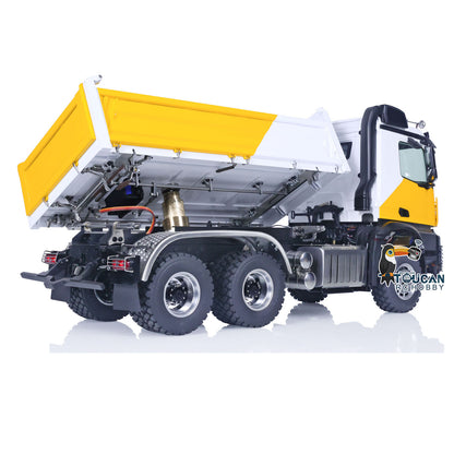 TOUCAN RC HOBBY LESU K3363 Cabin 1/14 Metal 6x6 RC Hydraulic Dump Truck Model FlySky I6S Radio Controller 3 Speed Transmission Differential Lock for Club Events