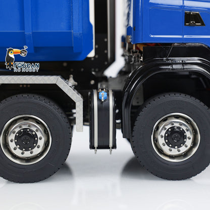TOUCAN RC HOBBY LXY G88 1/14 Metal 8x8 RC Roll On Off Hydraulic Dump Truck PNP 3 Speed Transmission Differential Lock Axles ST8 Controller Light Sound System for Construction Model Collectors