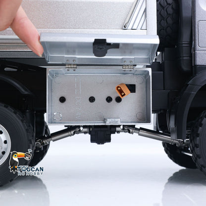 TOUCAN RC HOBBY HUINA 1598PRO 1/14 Metal Remote Control Dump Truck 6X6 Engineering Vehicle Electric RC Tipper Model Light Sound System Battery
