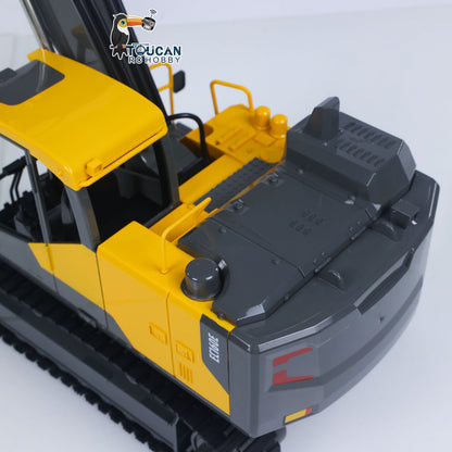 TOUCAN RC HOBBY 1/16 Double E E598 003 Electric Lifting RC Excavator Metal 2Arms Remote Control Digger Hammer Bucket Claw 360 Degrees Rotating