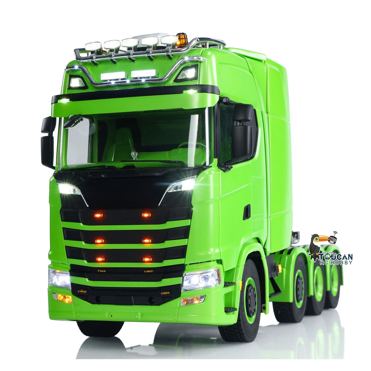 TOUCAN RC HOBBY ScaleClub 8x8 Metal Chassis 1/14 RC Tractor Truck 770S Remote Control Lorry ST8 Radio Battery RTR Warning Lights Spotlight Magnetic Roof