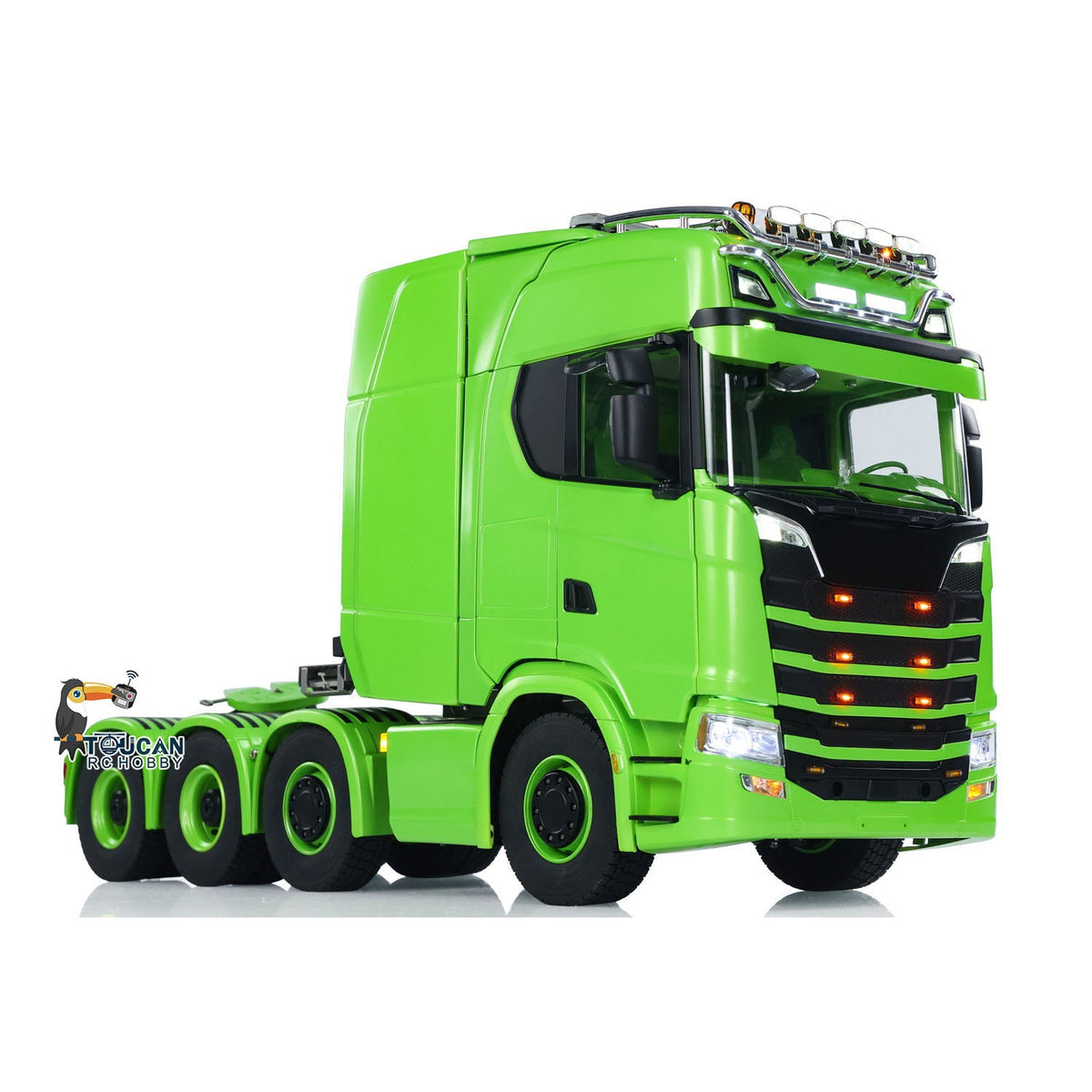 TOUCAN RC HOBBY ScaleClub 8x8 Metal Chassis 1/14 RC Tractor Truck 770S Remote Control Lorry ST8 Radio Battery RTR Warning Lights Spotlight Magnetic Roof