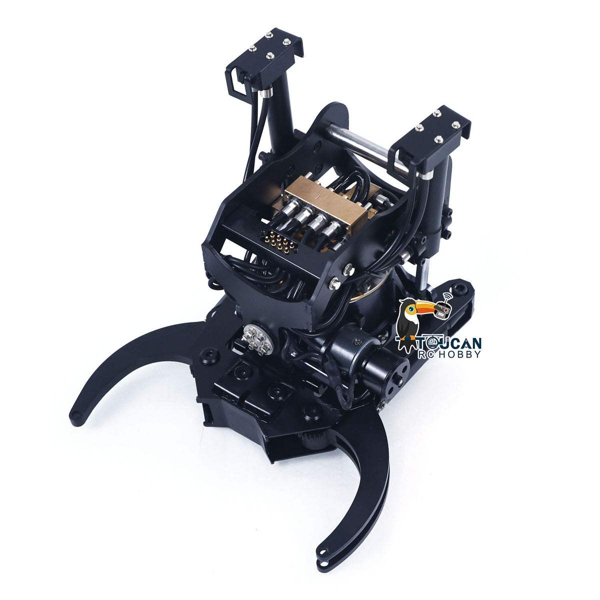 TOUCAN RC HOBBY SFROG 3-Kanal-Hydraulik-Handgelenk Metall-Reißzahn Metallschaufel-Greifer für 1/14 Metall-RC-Bagger E400 6-Kanal 9-Kanal Pro ferngesteuertes Bagger-Modell Baumaschine
