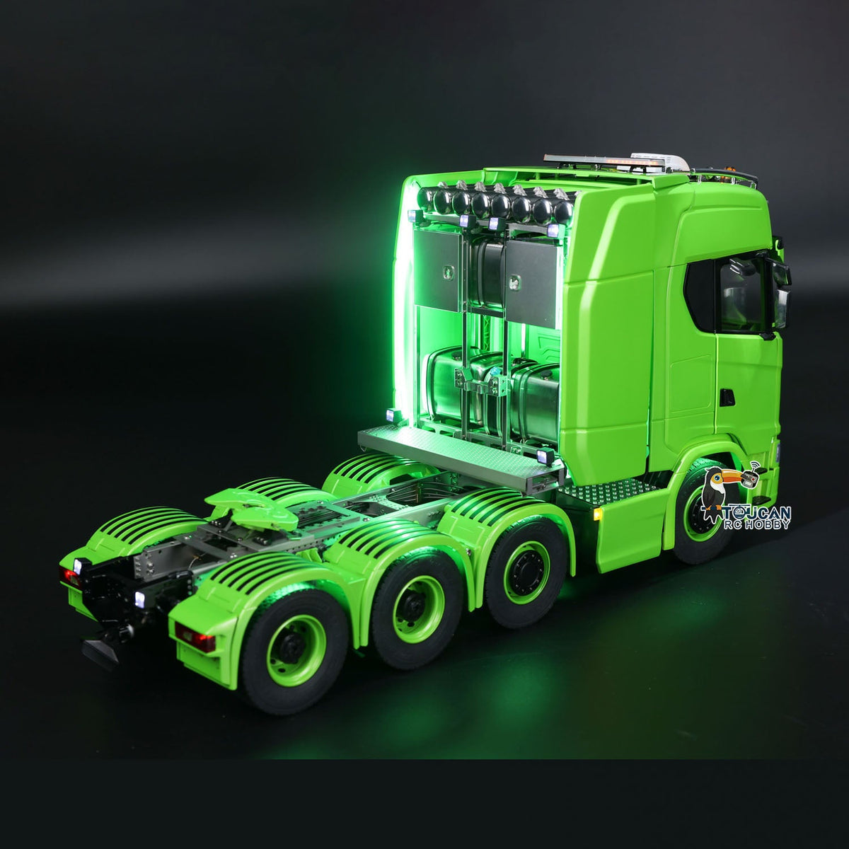 TOUCAN RC HOBBY ScaleClub 8x8 Metal Chassis 1/14 RC Tractor Truck 770S Remote Control Lorry ST8 Radio Battery RTR Warning Lights Spotlight Magnetic Roof