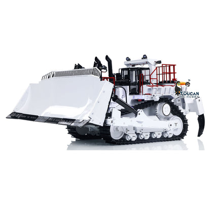 TOUCAN RC HOBBY D11T 1/14 Metal RC Hydraulic Bulldozer PNP 5-Way Valve 3 Rear Plows PL18EV Remote Controller Smoke Light Sound for Model Collectors
