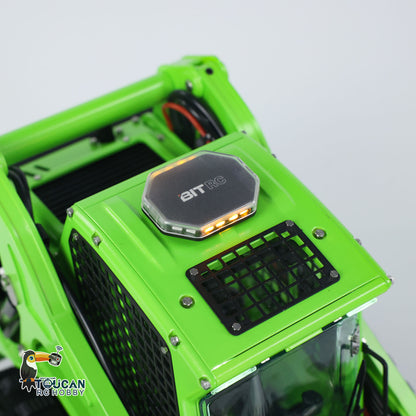 TOUCAN RC HOBBY LESU AOUE LT5 Chargeuse compacte radiocommandée 1/14 en métal, camion de construction hydraulique avec sons, lumières et radiocommande FlySky i6S pour passionnés de modélisme