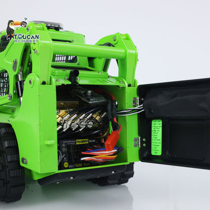 TOUCAN RC HOBBY LESU AOUE LT5 Chargeuse compacte radiocommandée 1/14 en métal, camion de construction hydraulique avec sons, lumières et radiocommande FlySky i6S pour passionnés de modélisme