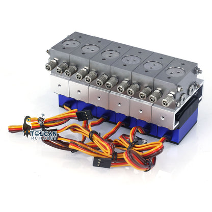 TOUCAN RC HOBBY Kabolite 6CH Directional Valve/Metal Female Connector/Coarse Filter for K970 1/14 RC Hydraulic Tracked Excavator DIY Model for Enthusiast