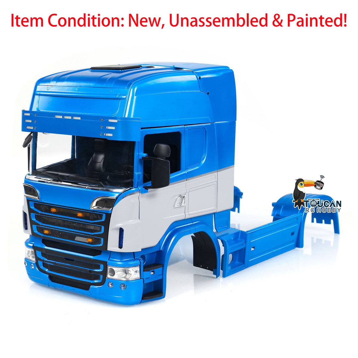 TOUCAN RC HOBBY HHRC Plastic R730 Cabin Body Shell for 1/14 RC Car 6x6 6x4 Remote Control Tractor Simulation Truck Hobby Model DIY Painted