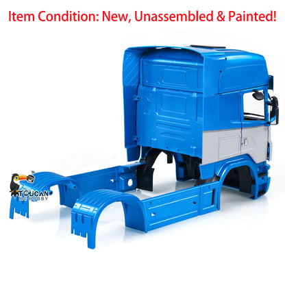 TOUCAN RC HOBBY HHRC Plastic R730 Cabin Body Shell for 1/14 RC Car 6x6 6x4 Remote Control Tractor Simulation Truck Hobby Model DIY Painted