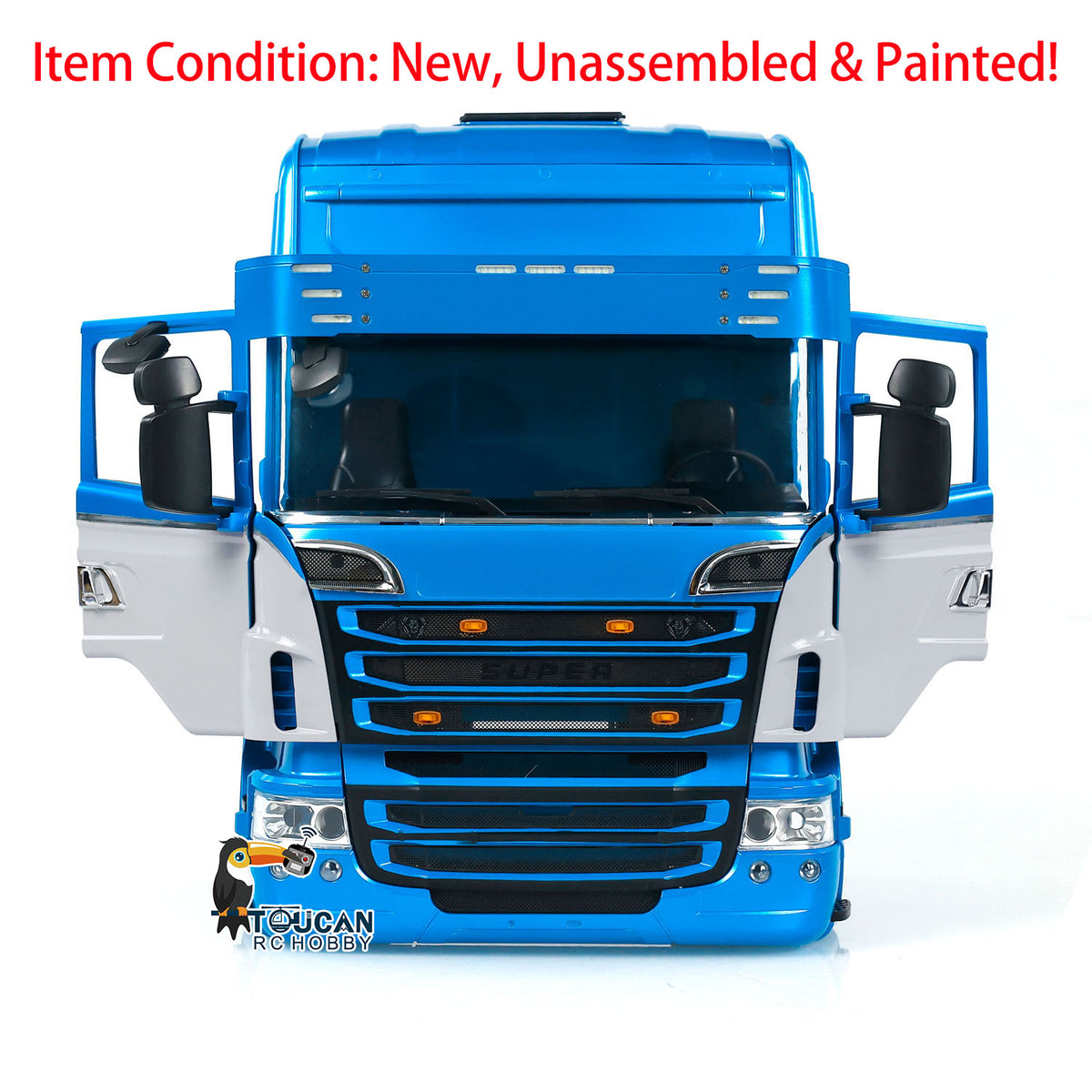 TOUCAN RC HOBBY HHRC Plastic R730 Cabin Body Shell for 1/14 RC Car 6x6 6x4 Remote Control Tractor Simulation Truck Hobby Model DIY Painted