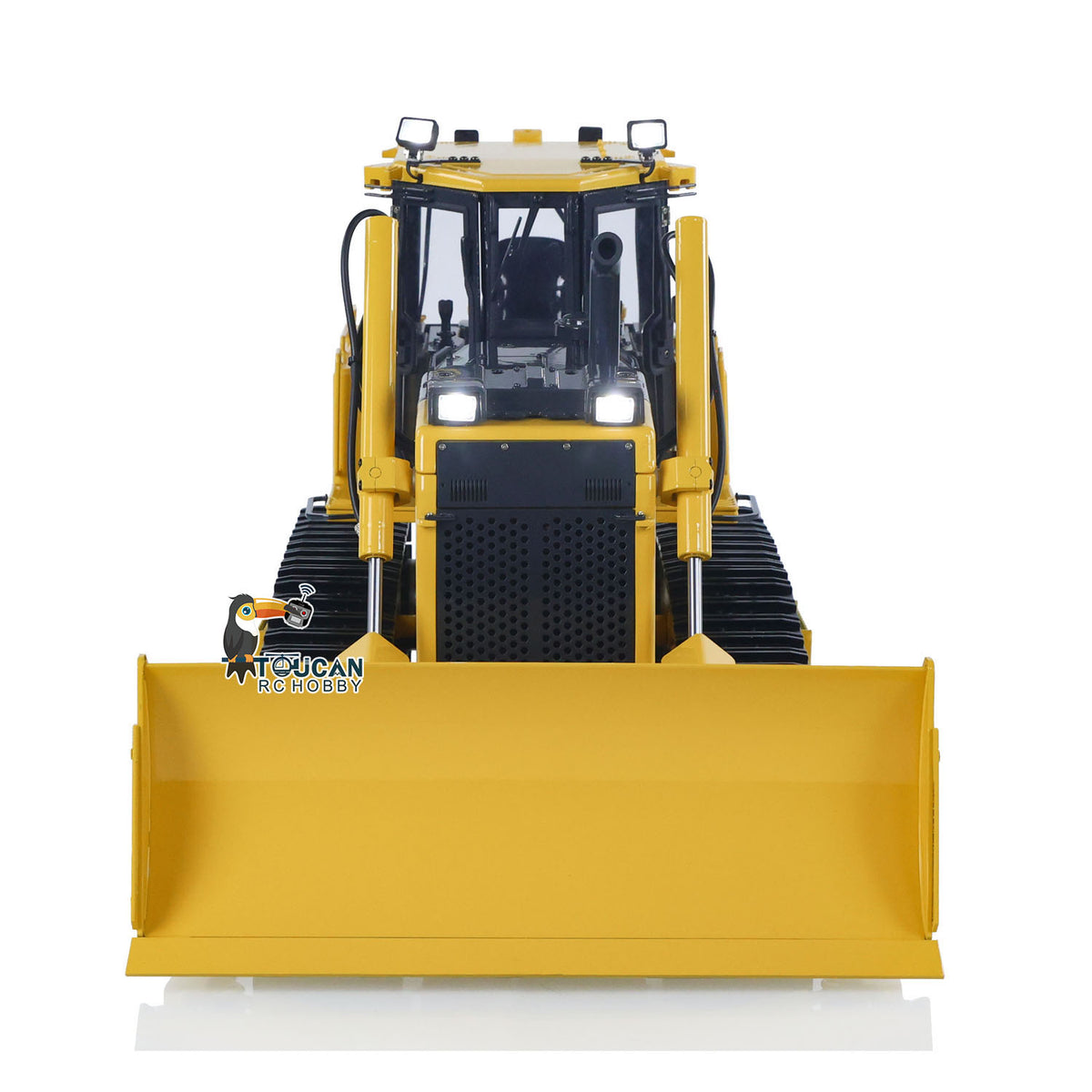 TOUCAN RC HOBBY JZModel D65EX 1/12 Metal RC Hydraulic Bulldozer PNP 3CH Valve FlySky I6S Radio Controller Light Sound System for Construction Truck Enthusiasts Outdoor