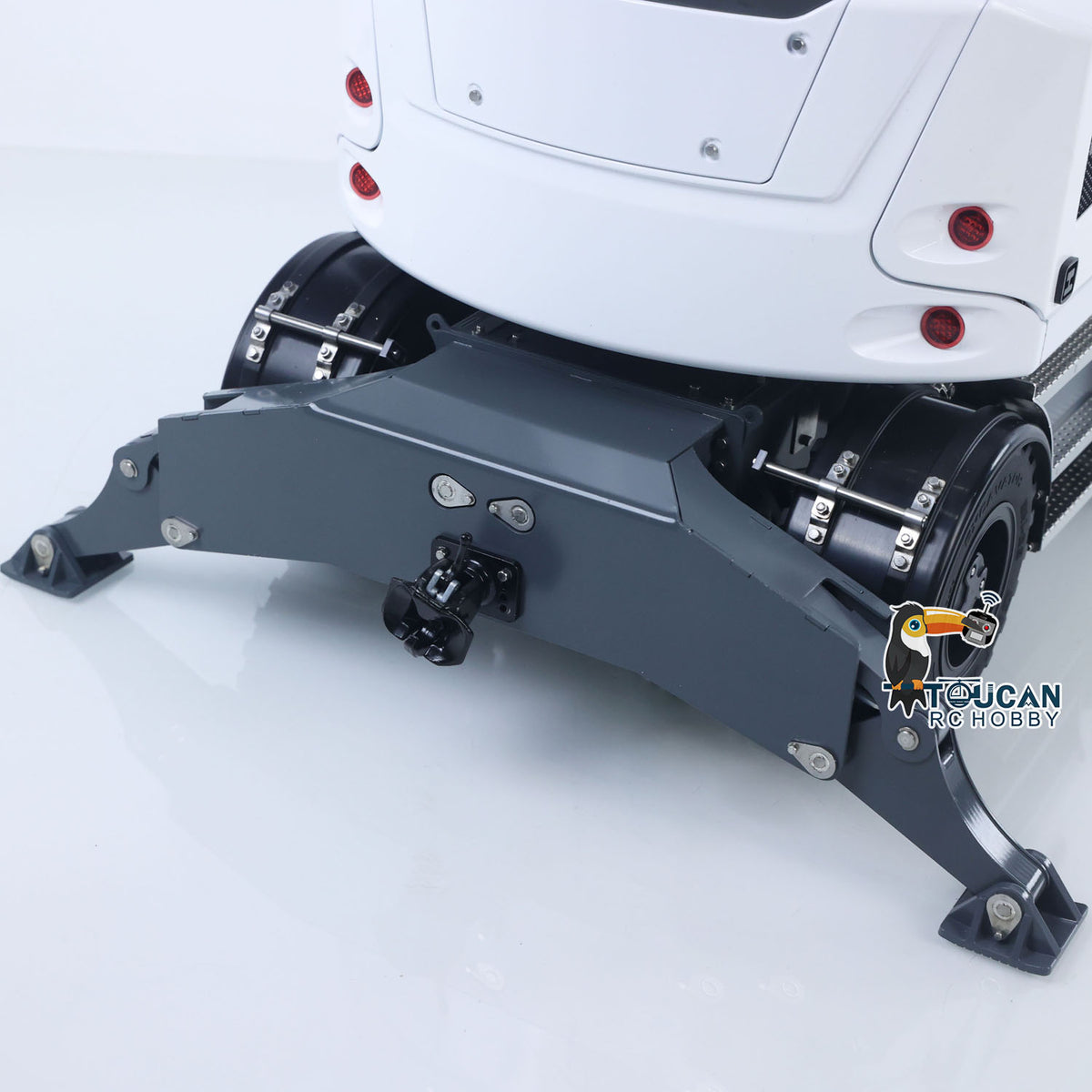 TOUCAN RC HOBBY CUT RC Hobby RC Hobby LR914 1/14 Metal RC Hydraulic Wheel Excavator RTR 8-Way Valve Axle Differential Lock Hobbywing Fusion Brushless Motor & ESC Quick Coupler Light Sound Tail Hook