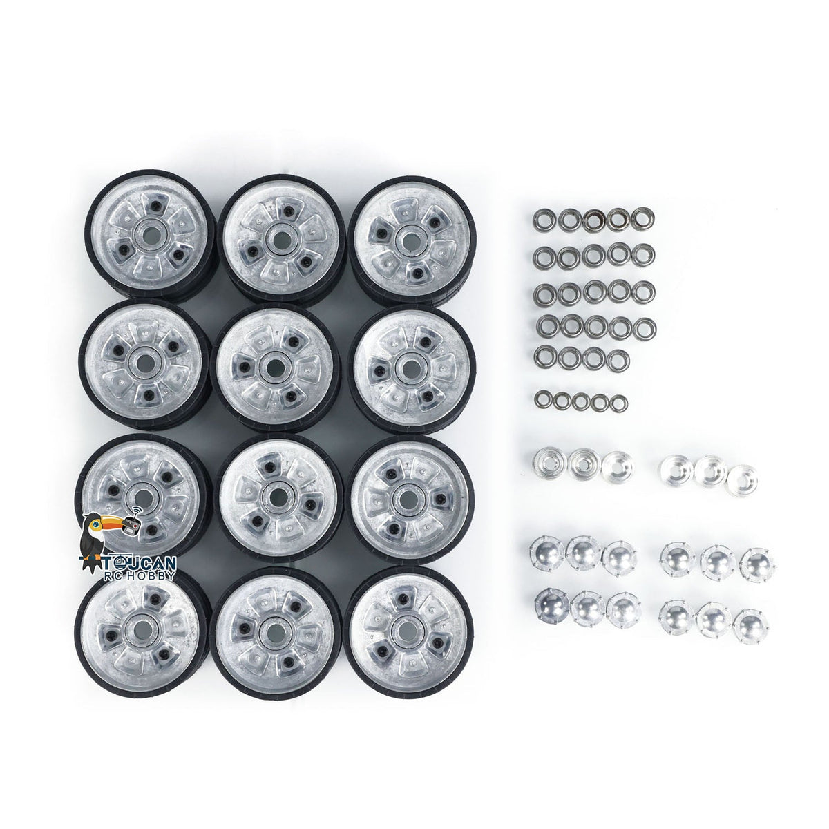 Suspensions et roues en métal TOUCAN RC HOBBY pour char militaire radiocommandé 1/16 Heng Long 3938 3939 modèle russe T90 T72, accessoires de bricolage