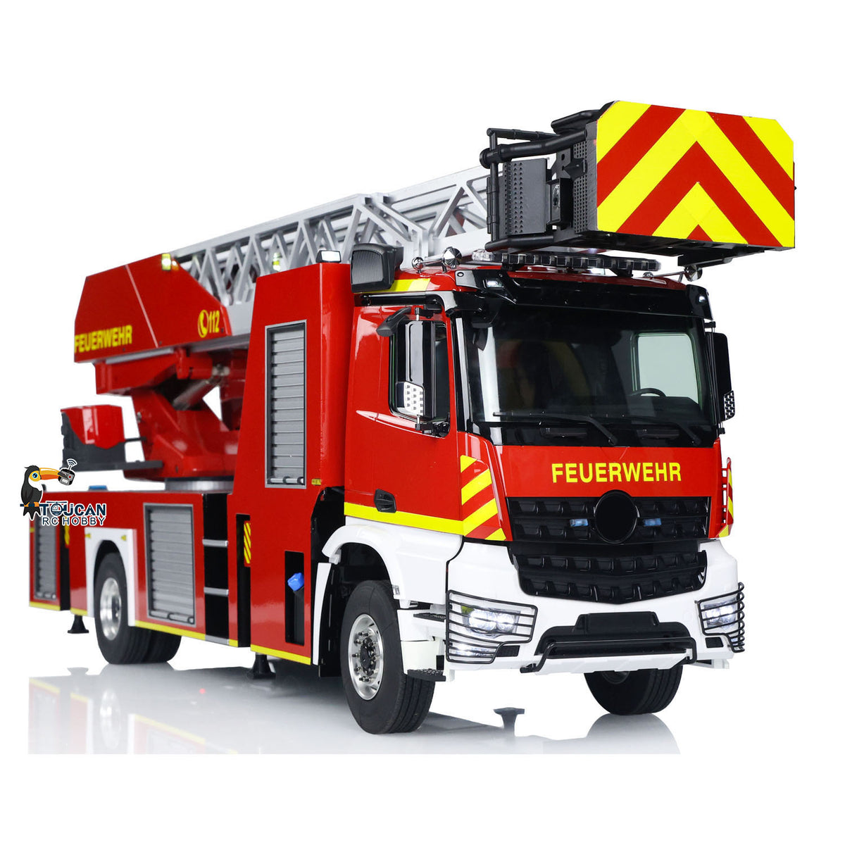 TOUCAN RC HOBBY 1/14 4X2 Metal Gerabox Axle RC Ladder Truck 3363 770S FMX Fire Truck ST8 Radio Battery 2Speed RTR Emulated Car Hobby Models