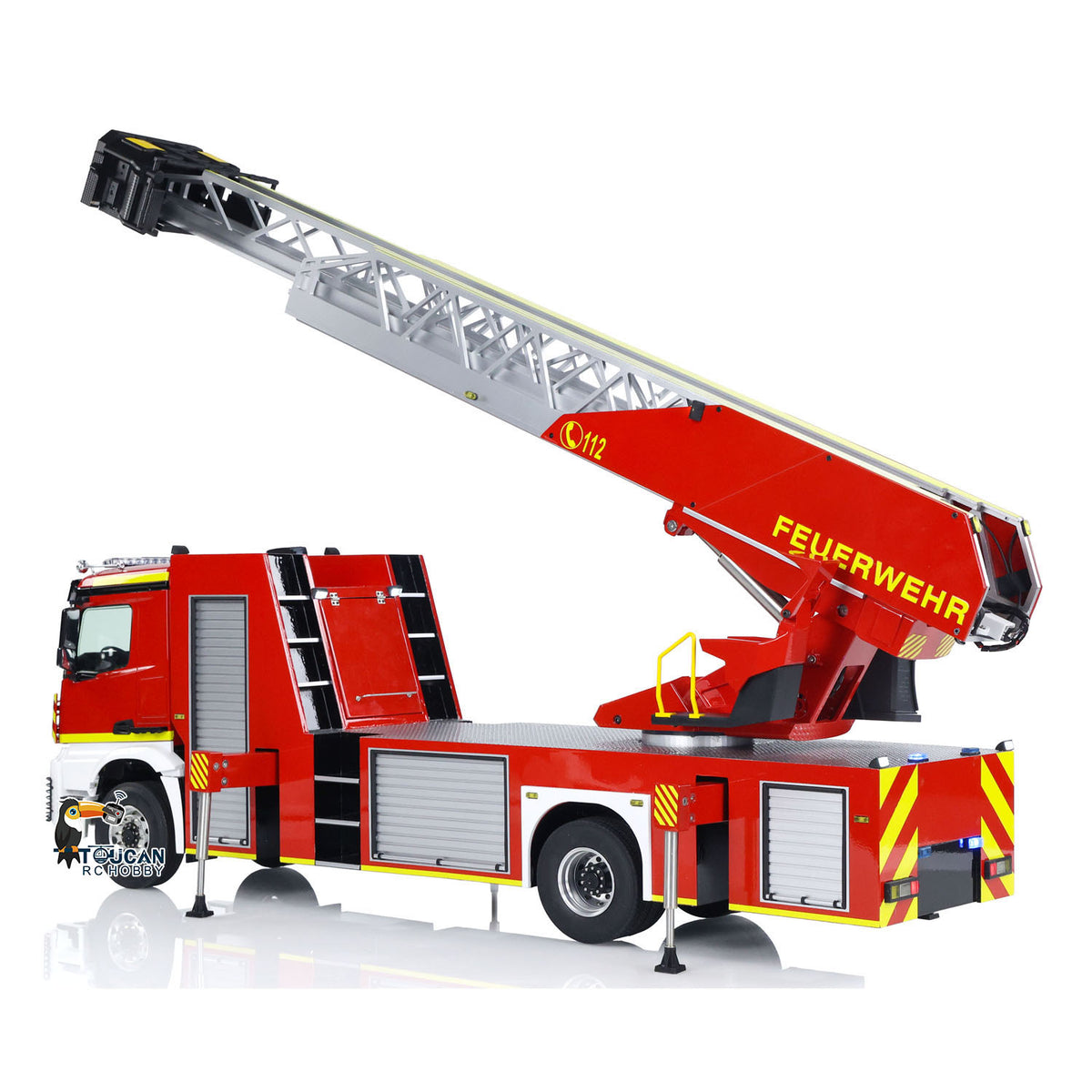 TOUCAN RC HOBBY 1/14 4X2 Metal Gerabox Axle RC Ladder Truck 3363 770S FMX Fire Truck ST8 Radio Battery 2Speed RTR Emulated Car Hobby Models