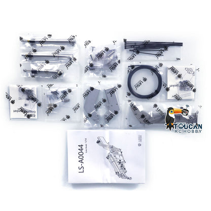 TOUCAN RC HOBBY LESU Metal Orange Peel Grab A0043 with Hydraulic Rotary Cylinder/ Luffing Jib Crane A0044 for 1/14 Crane Truck A0014 RC Dumper Tipper Vehicle DIY for Model Enthusiast