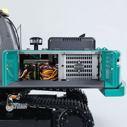 TOUCAN RC HOBBY Kabolite K350-200 1/14 Metal RC Hydraulic Excavator RTR 3 Arms PL18EV Lite Controller 10000mAh Battery Light & Sound System Air Filter GPS for Digger Model Collectors