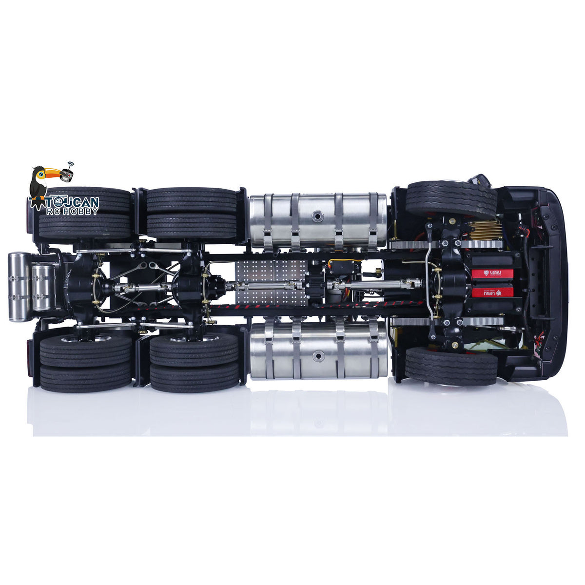 TOUCAN RC HOBBY LESU 1/14 6x6 RC Tractor Truck 3Axles Painted Assembled Remote Control Car Model