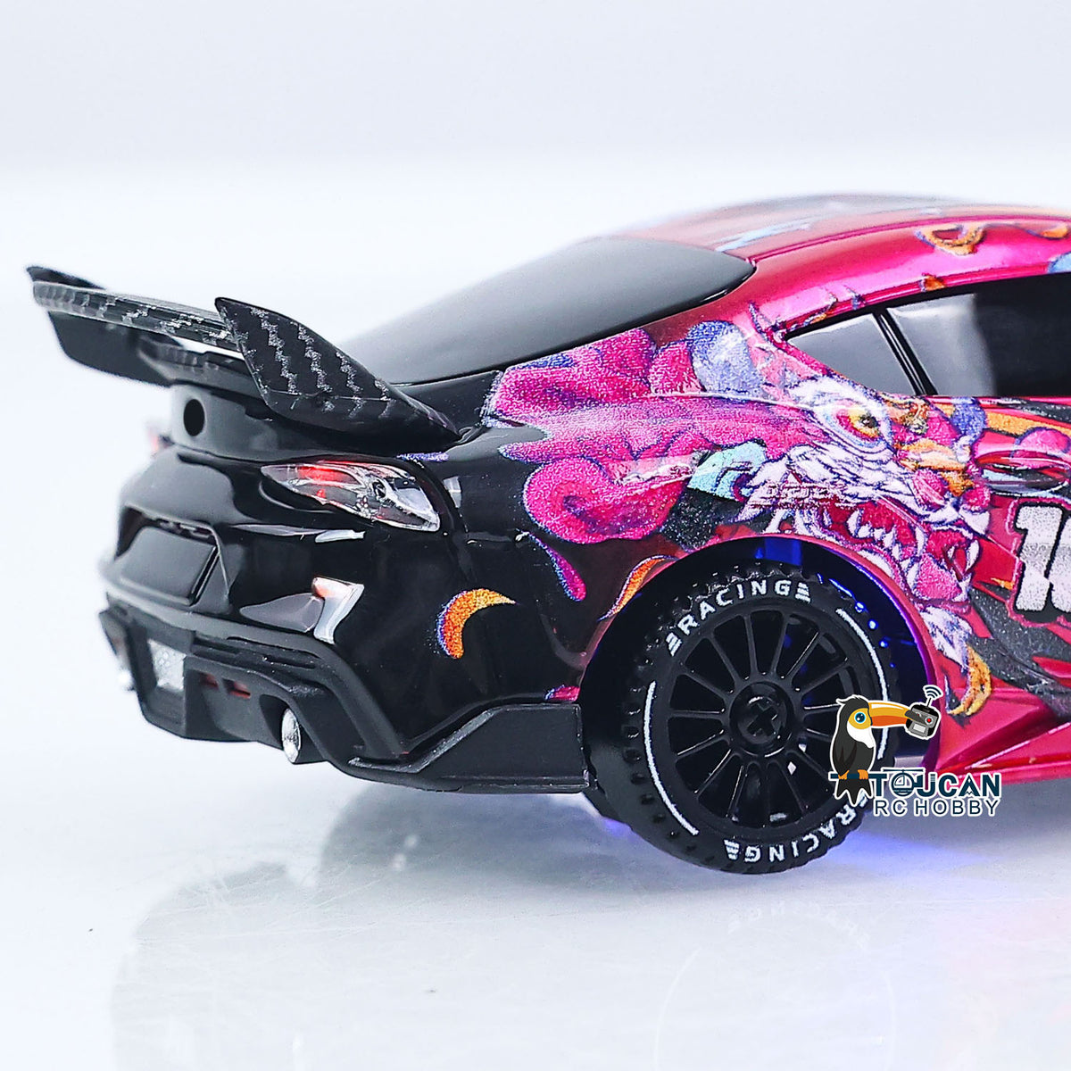 TOUCAN RC HOBBY 10KM/H JXC SP4301 1/43 Remote Control Drifting Car AWD RC Vehicle Model RTR Light System Motor 9A ESC Servo Battery No Sounds
