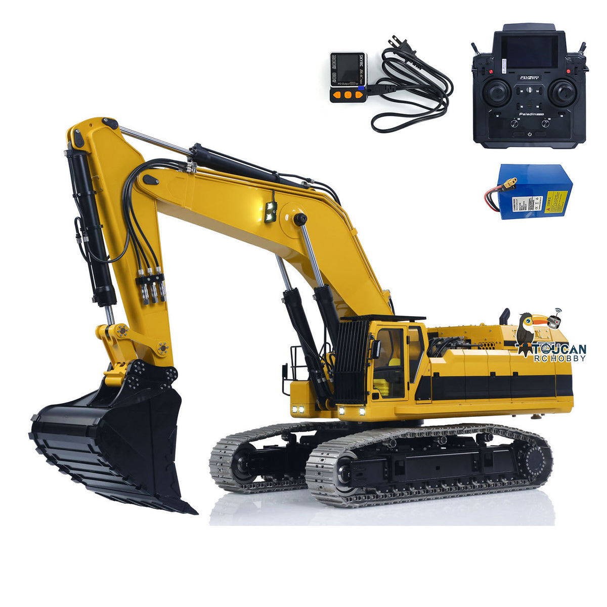 GZJCModel 395F 1/12 Metal RC Hydraulic Excavator RTR Dual Pump System