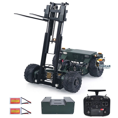TOUCAN RC HOBBY SFROG BM214 1/14 RTR Metal RC Hydraulic Foldable Forklift 5-Way Valve FrSky X14 Controller Light Sound Storage Box for Model Collectors