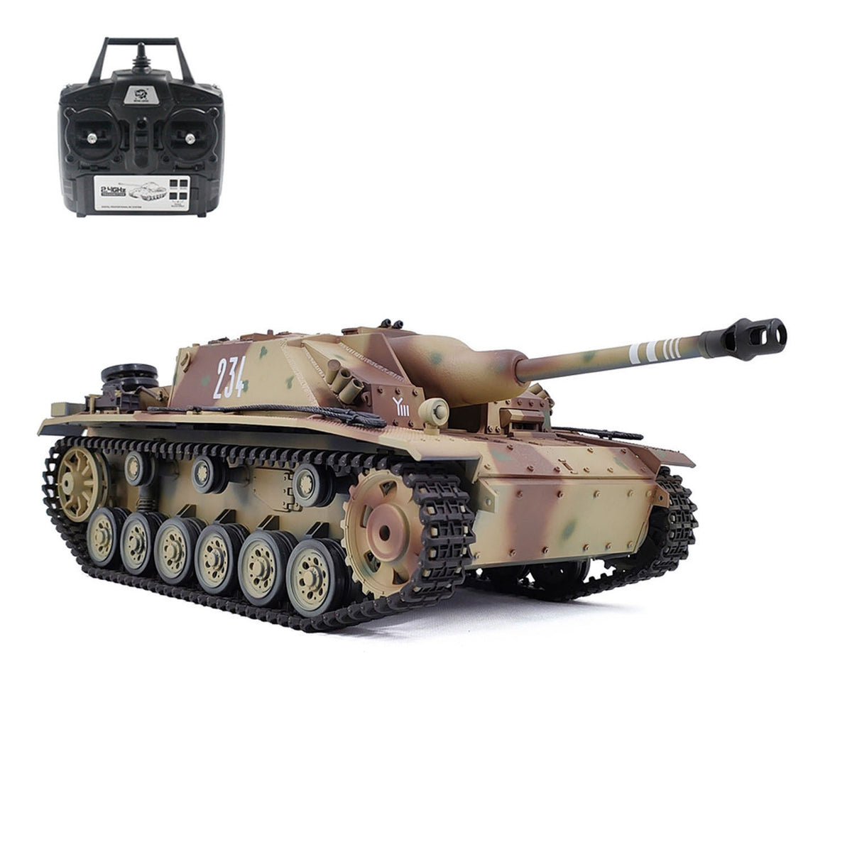 TOUCAN RC HOBBY CoolBank Plastic 1/16 7.0 Mainboard German Stug III RTR RC Tank Model 3868 BB IR Steel Gearbox 1800MAH Battery Radio Sound Light